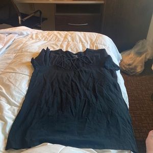 Torrid size 3 black t-shirt with neck cutout design